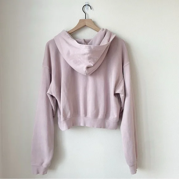 Aritzia TNA Terry Fleece Boyfriend Boxy Zip Up Hoodie Lilac Sugarplum
Size M - Picture 7 of 10